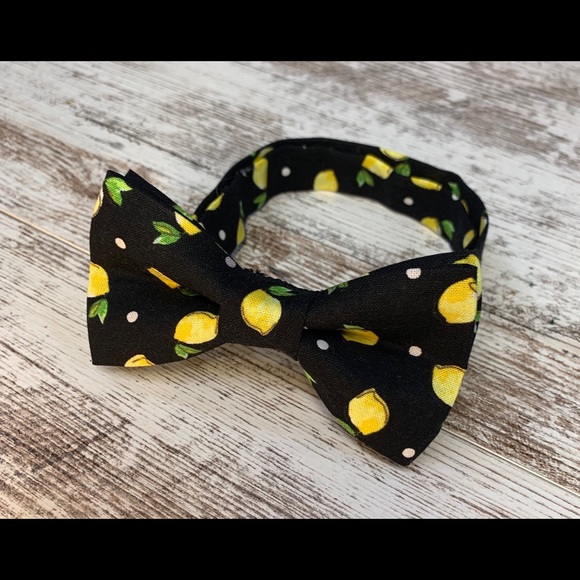 Easter bow tie fruit bow tie easter gift lemon bow tie black bow tie graduation - Picture 1 of 5